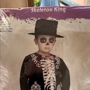 Skeleton King Costume with Hat child Halloween